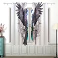 thumbnail image 2 of Bird Mirror Curtains Black Out 63 Inch Length Curtains for Sliding Glass Doors Bedroom Living Room 2 Panels Set, 2 of 5