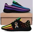 thumbnail image 3 of Rainbow Pride Shoes for Men Women, Unisex Fashion LGBT Gay Sneakers Lightweight Breathable Running Shoes Gift for Her Him Black Size 13, 3 of 7