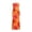 Orange, variant on Girls Summer Floral Print Sleeveless Wrap Dress, Tropical Tube Midi Bodycon Dress Side Ruched Split Hem Kids Dress for Beach Pool Vacation Outdoor Wear(Orange,11 Years)