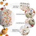 thumbnail image 6 of Shower Curtains for Bathroom-36"x72",Thanksgiving Pumpkin Flower Waterproof Bath Curtain Grommet Shower Curtain Set with Hooks, 6 of 9
