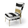 thumbnail image 2 of Designart "Black Striped Pattern" Upholstered Patterned Accent Chair and Arm Chair, 2 of 5