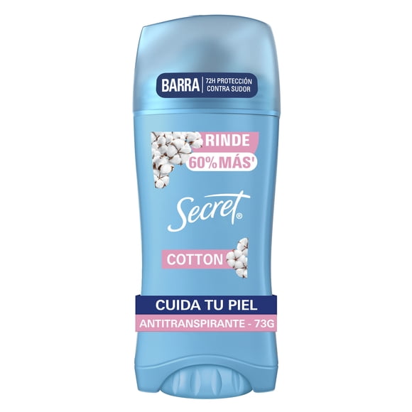 Antitranspirante Secret Barra Invisible Cotton 73 g