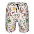 thumbnail image 4 of Kdxio Winter Christmas And New Year Deer Pattern Mens Casual Shorts - Drawstring Summer Beach Sports Shorts for Men, 4 of 9