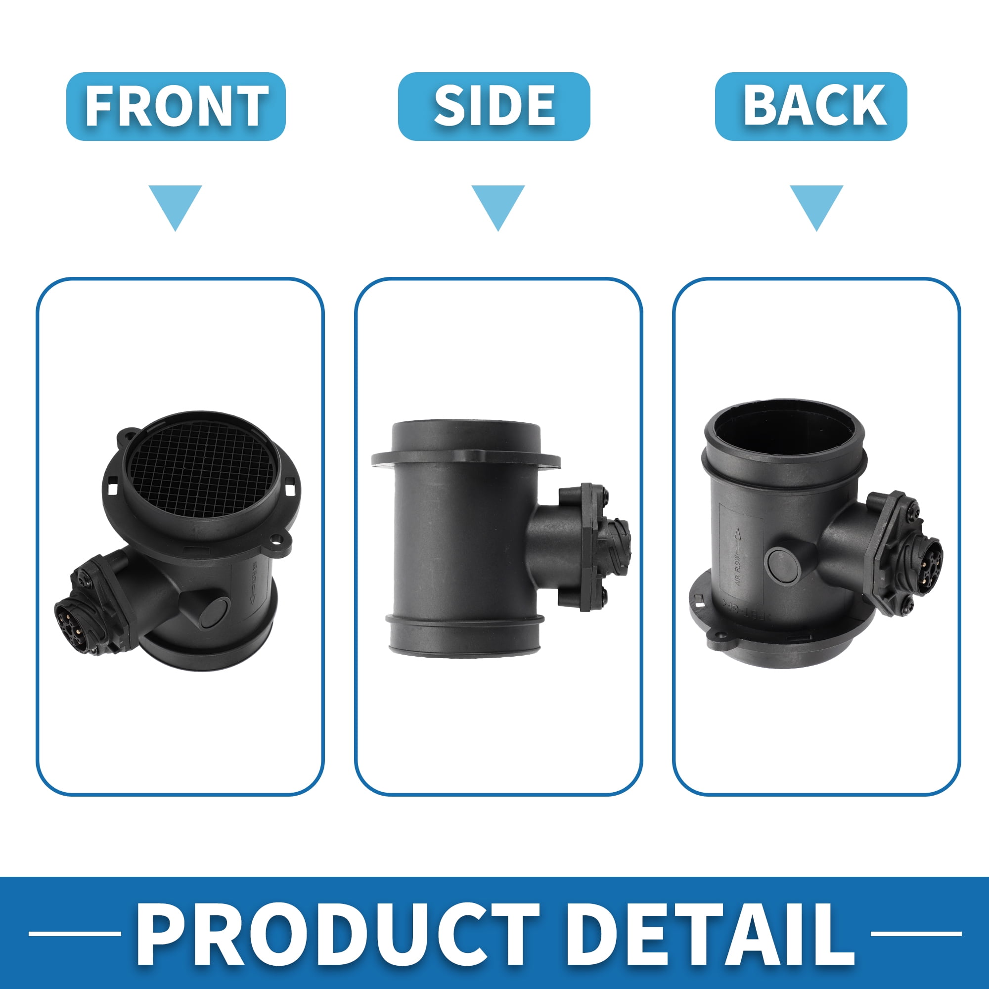Unique Bargains MAF Sensor Assembly No.A00009408048 MAF Mass Air Flow Sensor for Mercedes-Benz W202 C140 W140 R129