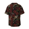 thumbnail image 2 of Wukai Fishbone Rose Men's Casual Short-Sleeve Button Down Shirt - Lightweight Summer Dress Shirt for Daily Wear-3X-Large, 2 of 7