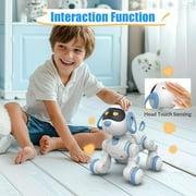 KIVDIT Robot Dog for Kids,Programmable Remote Control Robot Dog,Singing Dancing RC Robot Toys with Interactive Touch,LED Eyes,Volume Control
