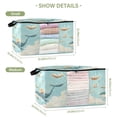thumbnail image 2 of Foldable Clothes Storage Bags Clothes Organizer Bin with Clear Windows for Clothes Bedding Fox and Whale Carrying Books, 2 of 6