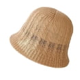thumbnail image 2 of Sombrero de pescador para mujer, transpirable, fino, hueco, con protección solar, de ganchillo, para pescador caqui, 2 of 9