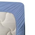 thumbnail image 3 of Ambesonne Blue Fitted & Top Sheet Set with Shams, Big Tsunami Ocean Nature, Pale Blue Royal Blue, 3 of 4