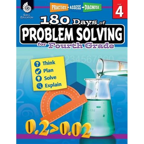 Pre-Owned 180 Days of Problem Solving for Fourth Grade: Practice, Assess, Diagnose (180 Days of Practice) Paperback