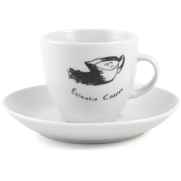 White Porcelain 13 Piece Espresso Cup And Saucer Set With Rack Service For 6 Walmart Com Walmart Com