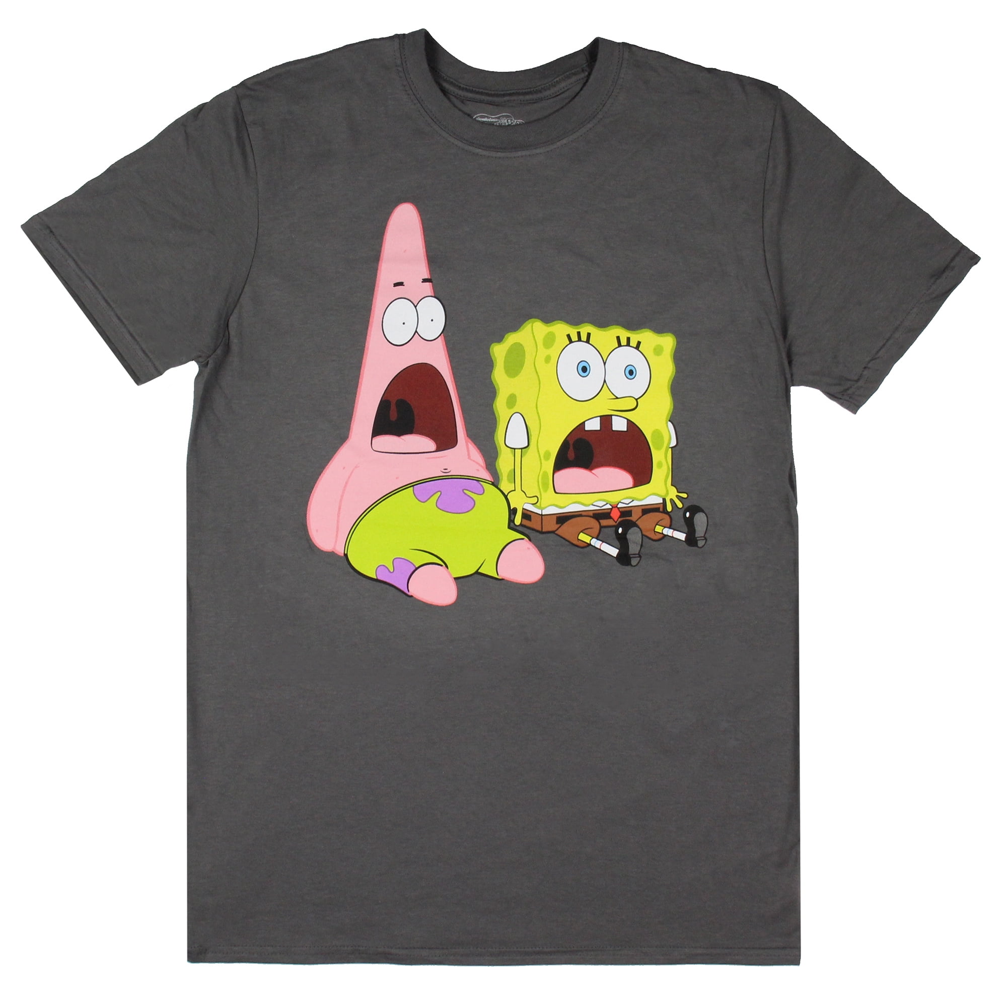 SpongeBob SquarePants Men's Patrick And Spongebob Jaw Drop Graphic T