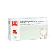 BASIC Medical Clear Vinyl Exam Gloves, Extra-Large, VGPF3004 (100 Counts)