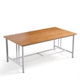 thumbnail image 3 of PARKWELL Outdoor Rectangular Dining Table,Patio Heavy-Duty Metal Frame Table with Polywood Top,Waterproof, Sunproof, Rust-Resistant for Porch Balcony Backyard,White, 3 of 7