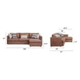 thumbnail image 3 of American Furniture Classics Urban Loft 8-S298V7-K Sectional Sofa w/Five Pillows, 3 of 10