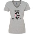 thumbnail image 3 of Inktastic Letter G Monogram Tribal Arrow Women's V-Neck T-Shirt, 3 of 5