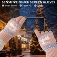 thumbnail image 3 of Syvvy Christmas Winter Gloves,Soft warm Knit,Elastic Cuff,Touch Screen Gloves for Men and Women Winter Cycling,Driving,Texting,Grey, 3 of 7