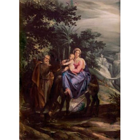 Posterazzi SAL900103514 le Vol en Egypte Giuseppe Cesari Arpino 1568-1640 Affiche Italienne - 18 x 24 Po.