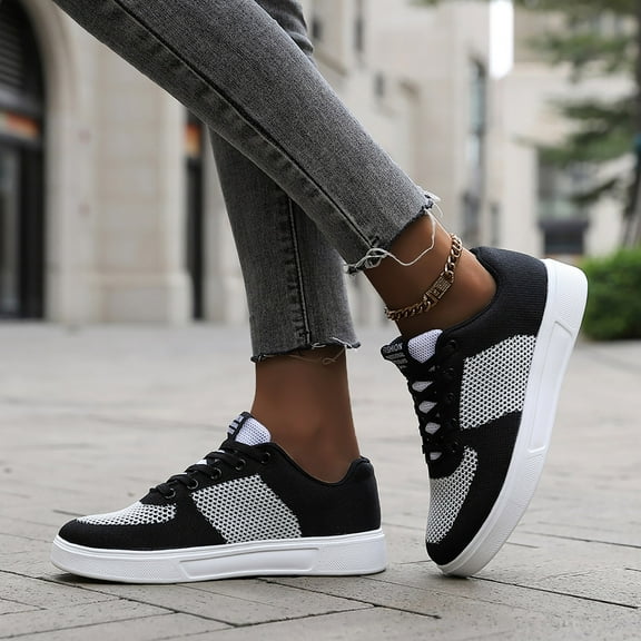 Wotryit Mens Shoes Leisure Couple Men Women Four Seasons Mesh Non Slip Flat Round Toe Breathable Lace Up Leisure Shoes,Running Shoes for Men,Shoes for Men(Color:White,Size:8.5)