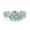 Aquamarine, variant on Two Piece Vintage Style Wedding Bridal Set Ring Band Round Simulated Aquamarine CZ 925 Sterling Silver Size 9