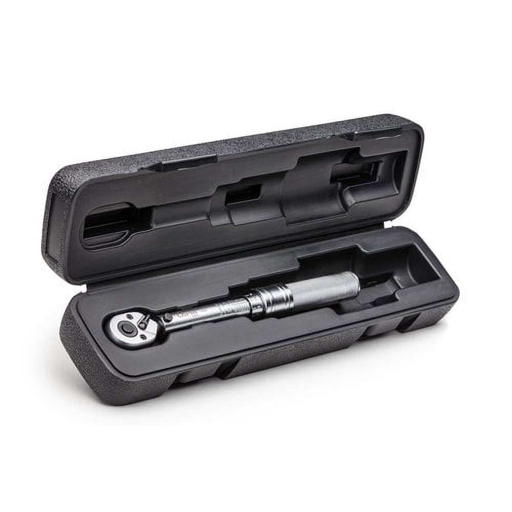 Capri Tools 31200 20-150 Inch Pound Industrial Torque Wrench, 1/4", Matte Chrome