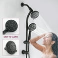 thumbnail image 2 of PROOX 7-Function Dual Head Shower Faucet Drill-Free slide bar combo Bathtub Spout Included Valve, 2 of 8