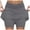 Grey, variant on GEWSEY Women Tennis Skirt with Pockets Shorts Crossover High Waisted Golf Athletic Skorts Workout Skirts (Navy, L)