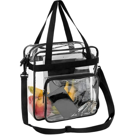 Clear Bag Stadium Approved Tote Bags with Front Pocket and Adjustable ...