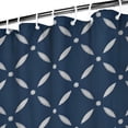 thumbnail image 3 of Navy Blue and White Geometric Pattern Shower Curtain 84"x72" ,Bathroom Decorative Shower Curtains Set with 12 Hooks,Modern Waterproof Washable Shower Curtain, 3 of 6