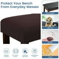 thumbnail image 4 of LKJYER Plaid Upholstered Bench Slipcover, Stretch Dining Room Bench Covers Elastic Bench Seat Protector Dining Bench Cover Removable Washable for Living Room, 4 of 7