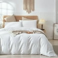 thumbnail image 1 of Washed Cotton Duvet Cover Set Linen Feel Natural Wrinkle Lightweight Comfy (King  Linen), 1 of 6