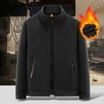 thumbnail image 2 of Dpytoraw Winter Men's Fleece Spring/Autumn Jacket With Stand Collar Zipper Casual, 2 of 5
