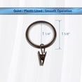 thumbnail image 2 of PlusCasa Noise-Canceling 1-1/4 inch Cocoa Curtain Rings with Clips (10 Count), 2 of 3