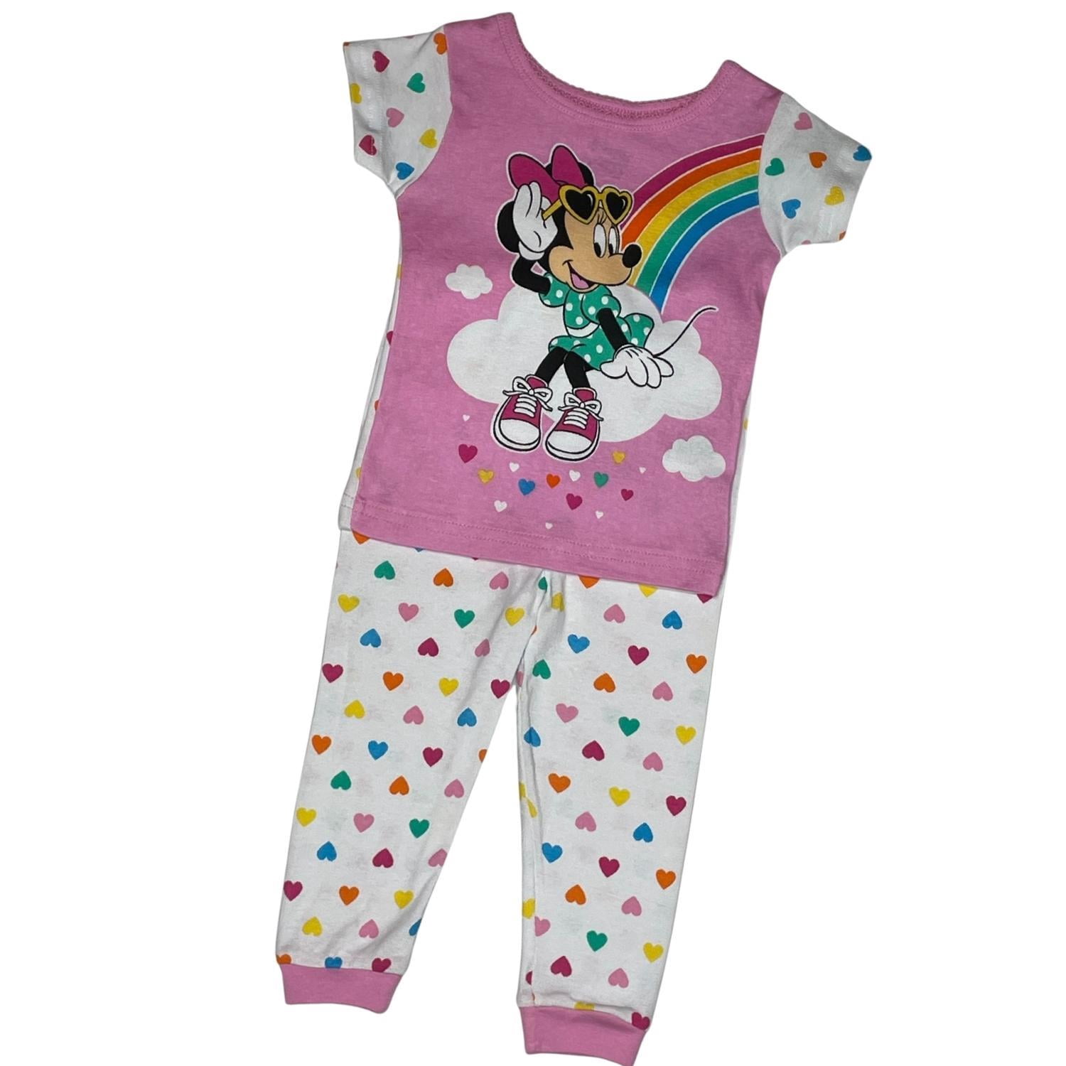 Minnie Mouse Baby Girl & Toddler Girl 2-Piece Cotton Pajama Set