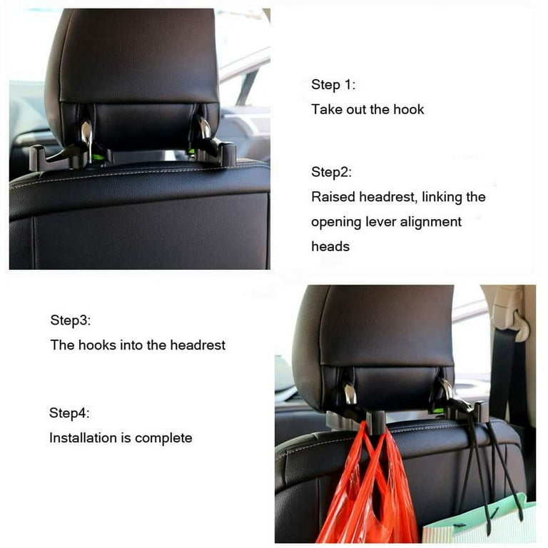 PU Leather Auto Car Back Seat Headrest Hooks Organizer Hanger Storage Purse  Hook