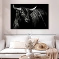 thumbnail image 2 of Elephant Stock Brindle Rodeo Bull Wall Art - Horizontal Canvas Wall Art - Living Room Wall Decor - Animal Canvas - Black And Gray Decor By Julie Chapman - 51" x 34", 2 of 8