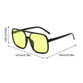 thumbnail image 4 of Sonducket Gafas ópticas Gafas con montura negra Protección de moda Accesorios de ropa de marco grande para protección de ojos Lentes Amarillo con borde negro, 4 of 6