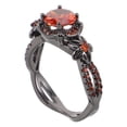 thumbnail image 3 of LOLIPPYY Gothic Black Ring with Red - Retro Fashion Ring Vintage Punk Knuckle Accessories for Women Men Halloween Christmas Party Decor, 3 of 8