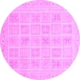 thumbnail image 1 of Ahgly Company Indoor Round Abstract Purple Modern Area Rugs, 4' Round, 1 of 4