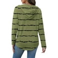 thumbnail image 5 of YueHuiYing Women's Hoodies Long Sleeve Sweatshirts Drawstring Pullover Tops with Pocket Casual Loose Blouses Tunic, 5 of 6