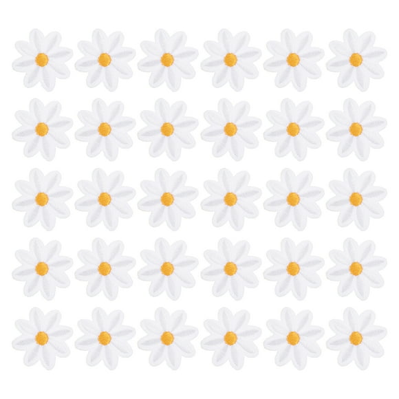 30 parches termoadhesivos de margaritas para ropa, decorativos, para hacer tú mismo.