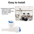 thumbnail image 7 of 1/4 Inch OD Tee-type Quick Connect Water Purifier Tube Connector Filter Pipe Joint for Reverse Osmosis System 5pcs, 7 of 7