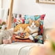 thumbnail image 1 of Fasiaou 3 Counts Artistic Abstract Style Pillow Cover Floral Print Sofa Bedroom Decor Cushion Case Soft Nylon Spandex Washable Home Living Room Accent, 1 of 6