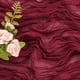 thumbnail image 3 of Mantel de gasa bohemio de color rosa empolvado para mesa, mantel rústico transparente para decoración de bodas, despedidas de soltera y fiestas, 3 of 5