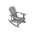 thumbnail image 2 of Adirondack Rocking Chair Solid Wood Chairs Finish Outdoor Furniture for Patio, Backyard, Garden - Gray 16837, 2 of 6