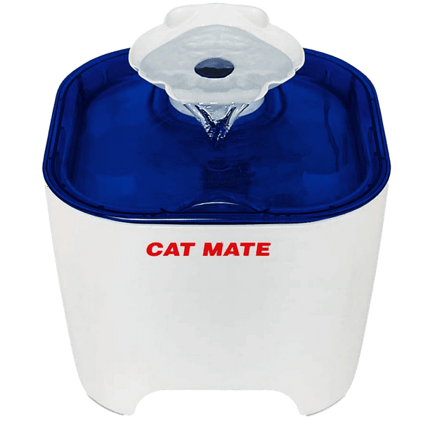 Voorverkoop Grof presentatie Cat Mate 100 fl. oz. Pet Fountain with Super-Quiet Isolated Pump System and  3-Stage Filter - White / Blue Top - Walmart.com