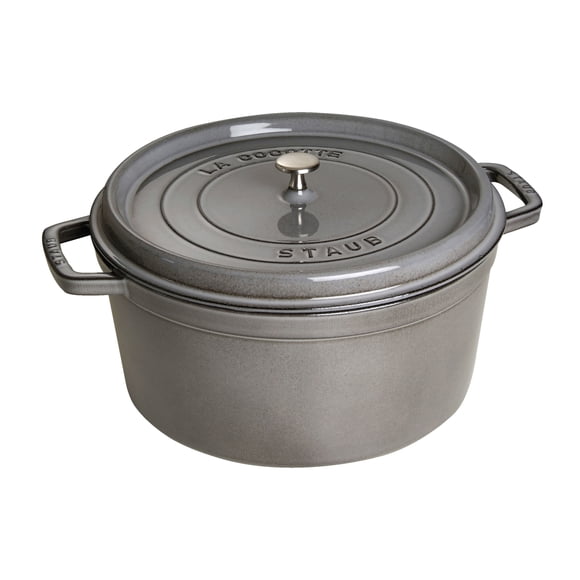 STAUB La Cocotte 8.4 L Cast Iron Round Cocotte, Graphite-Grey