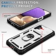 thumbnail image 6 of Military Grade Drop Impact for Samsung Galaxy A32 5G Camera Lens Slide Protection Case 360 Metal Rotating Ring Kickstand Holder Armor Shockproof Case For Samsung Galaxy A32 5G,
White+Black, 6 of 8