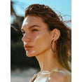 thumbnail image 6 of Hypoallergenic Stainless Steel Hoop Earrings for Women  2mm Thin Lightweight Circle Hoops (30mm,40mm,50mm,60mm,70mm ), 6 of 18