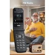 UNIWA X29 Rugged Flip GSM Cellphone 2.8 +1.77 Dual Screen Mobile Phone Big Push-Button Telephone for Elderly (Grey)